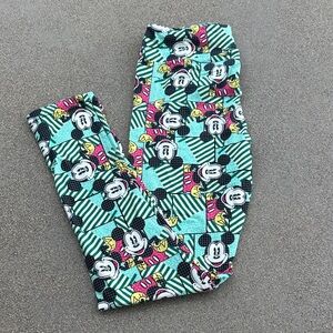 NWOT LuLaRoe Disney Adult Mickey Leggings - Sz OS